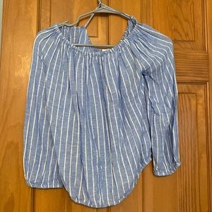 Striped off the shoulder top
